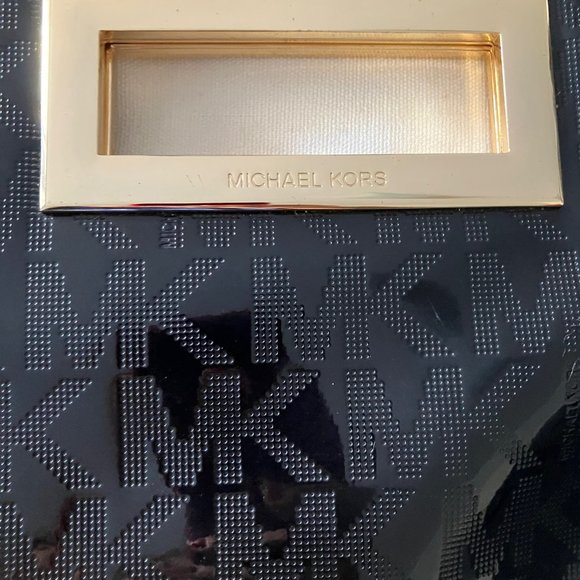 Michael Kors Black with Gold Clutch - Picture 3 of 6